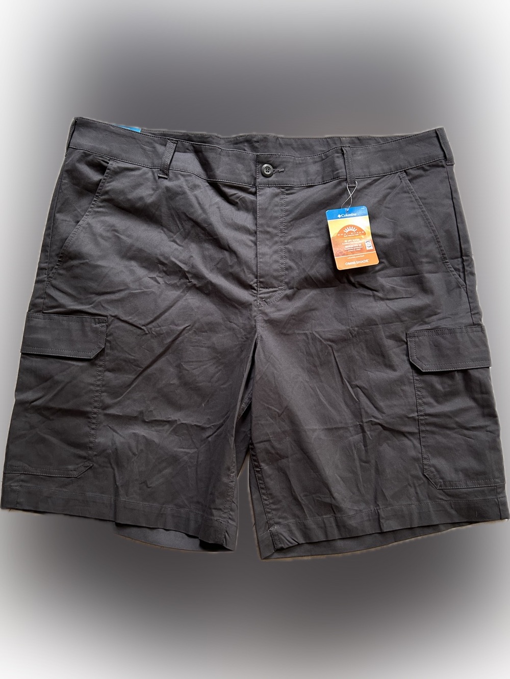 Columbia Men's Charcoal Cargo Shorts with Omni-Shade